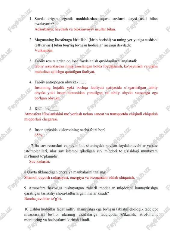 insonning tabiiy resurslardan foydalanishi — DOCX