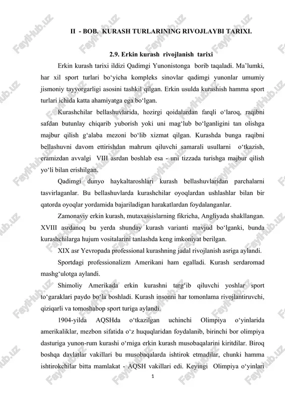 erkin kurash tarixi — DOCX