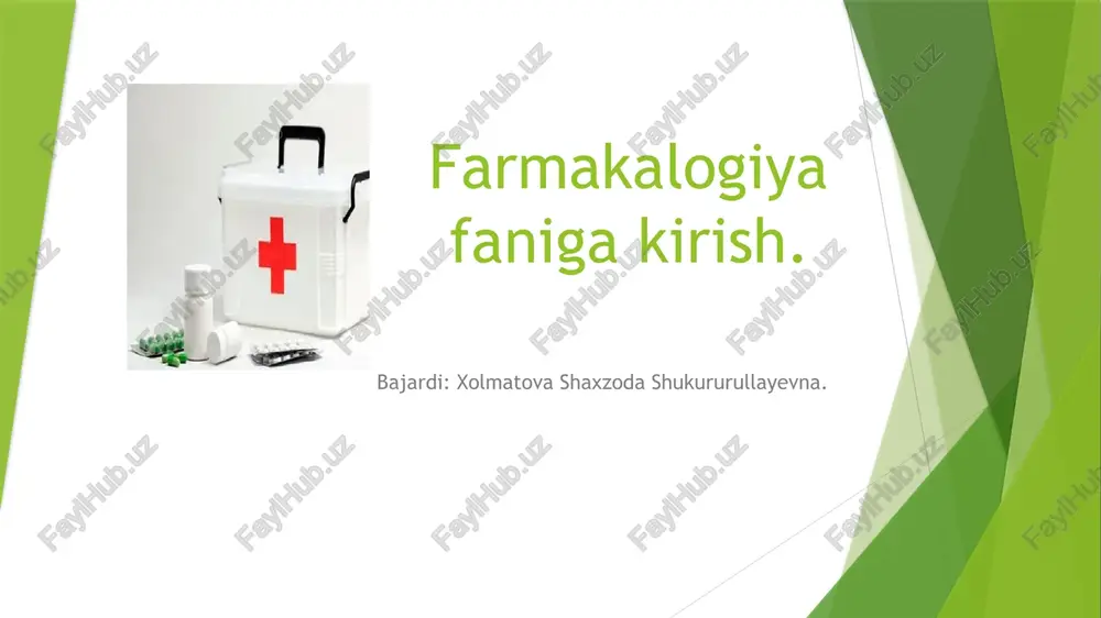 farmakalogiyafanigakirish — PPTX