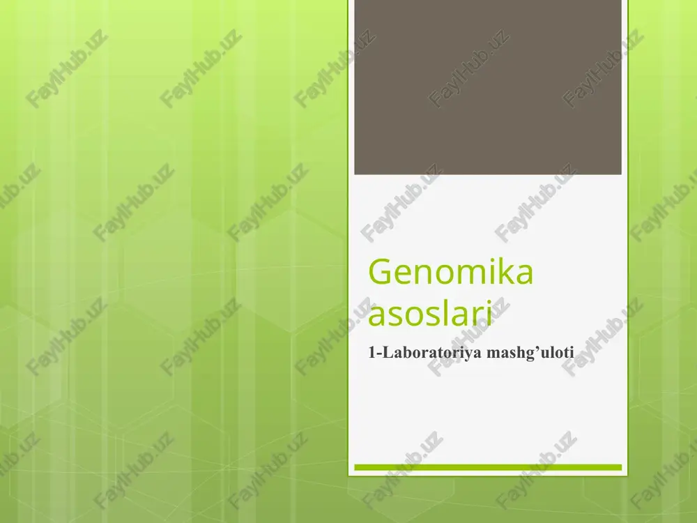 genomikaasoslari — PPTX
