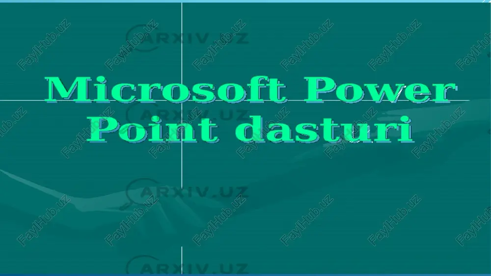 point dasturi — PPTX