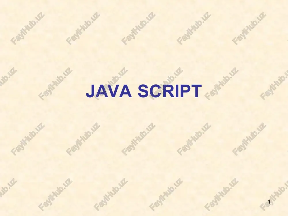 java script — PPT