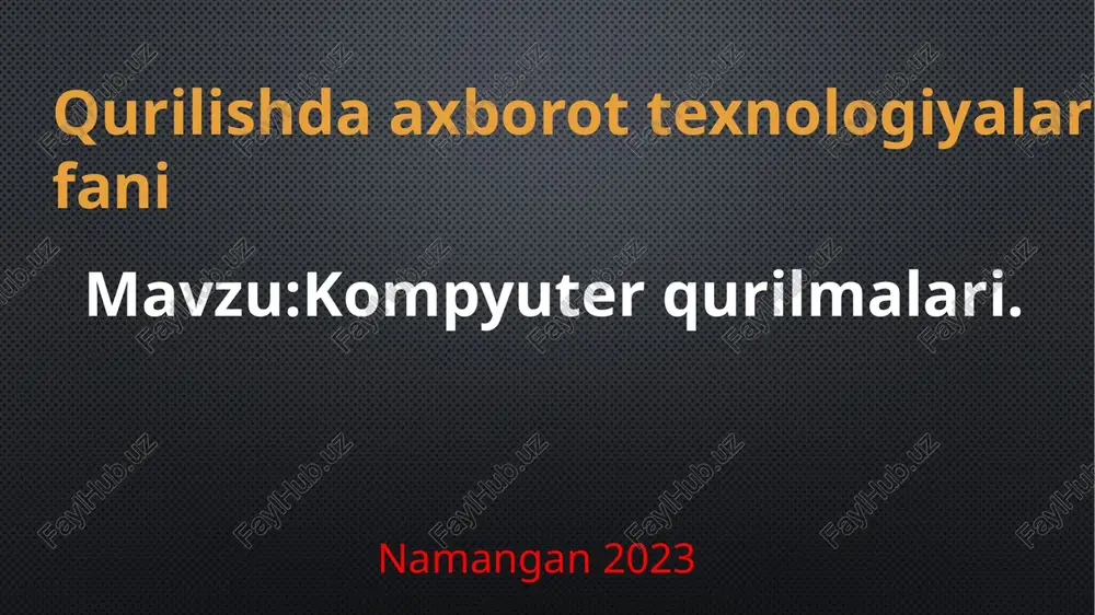 kompyuter — PPTX