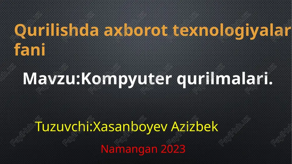 kompyuterqurilmalari — PPTX