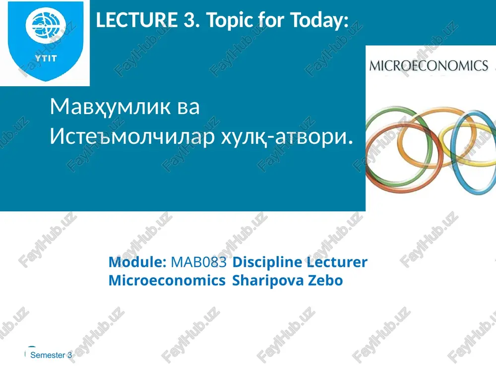 iste`molchilar xulqatvoriy okit anlovi — PPTX
