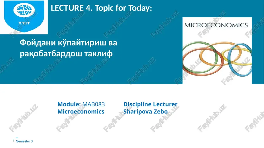 microeconomics — PPTX