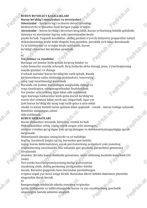 burun bo‘shlig‘i kasalliklari — DOCX