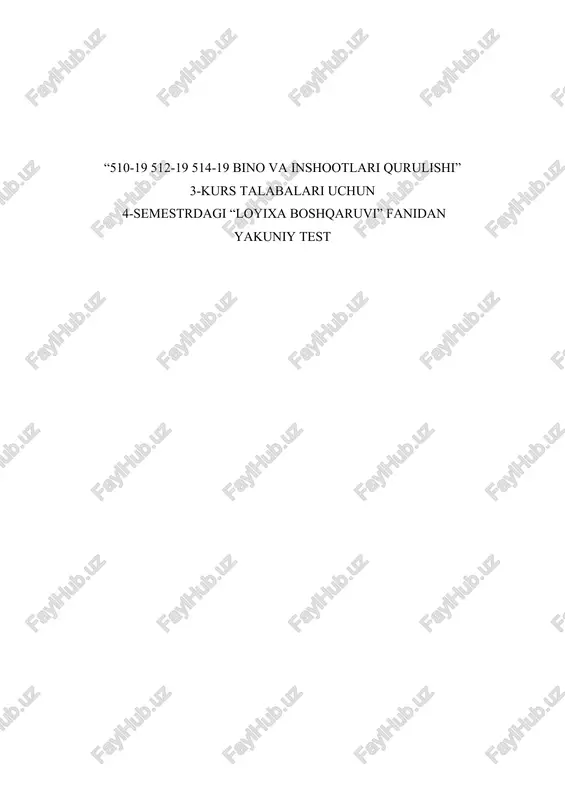 loyixa boshqaruvi — DOCX