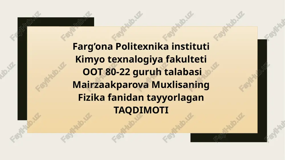 plank doimiysi — PPTX