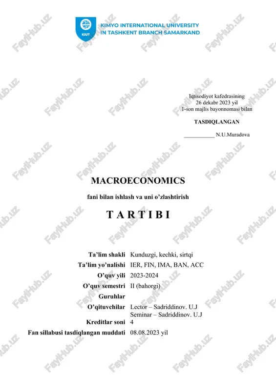 makroiqtisodiyot kursi — DOCX