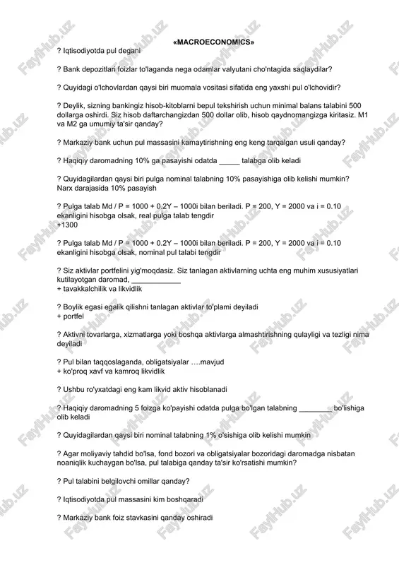 macroeconomics — DOCX