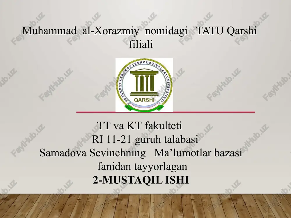 nosql ma’lumotlar bazasi va uning asosiy prinsiplari — PPTX