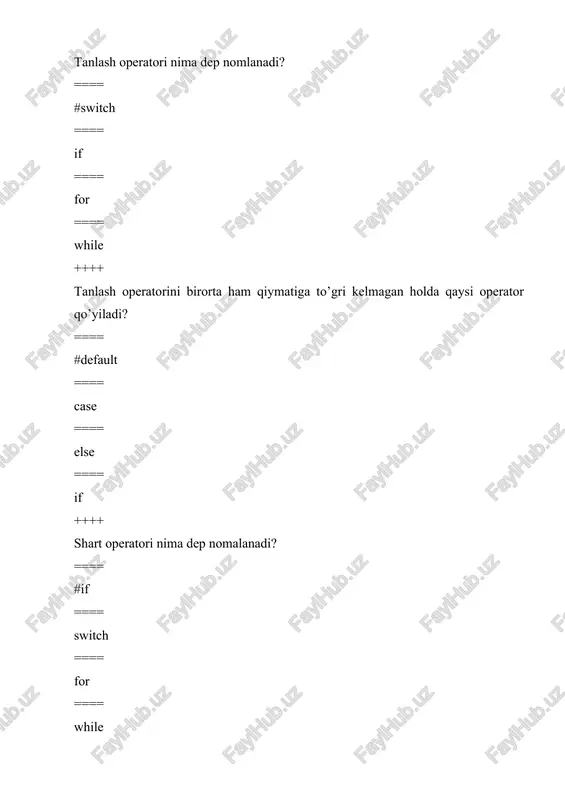 ko’rsatkichlar — DOCX