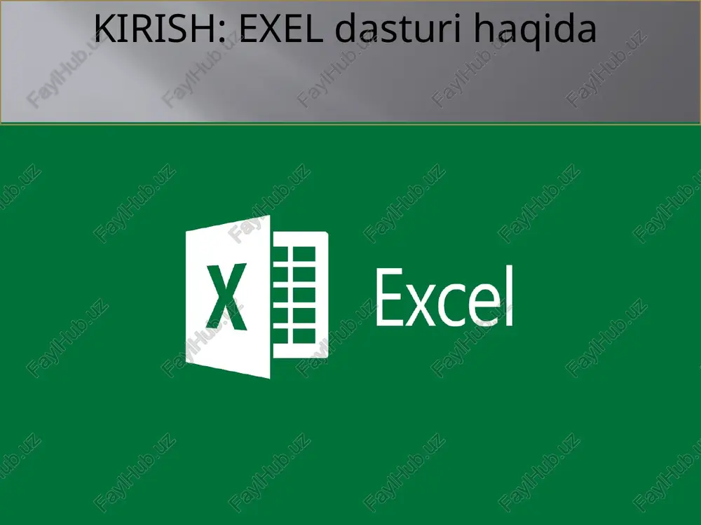 microsoft excel — PPTX