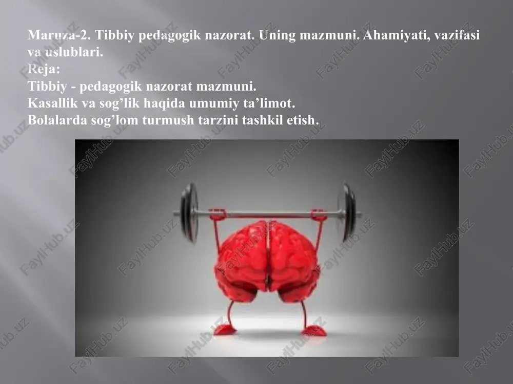 maruza-2.tibbiypedagogiknazorat — PPTX
