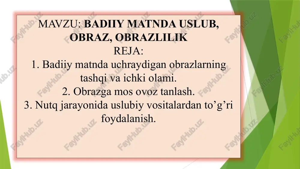 adabiyotning asosiy maqsadi — PPTX