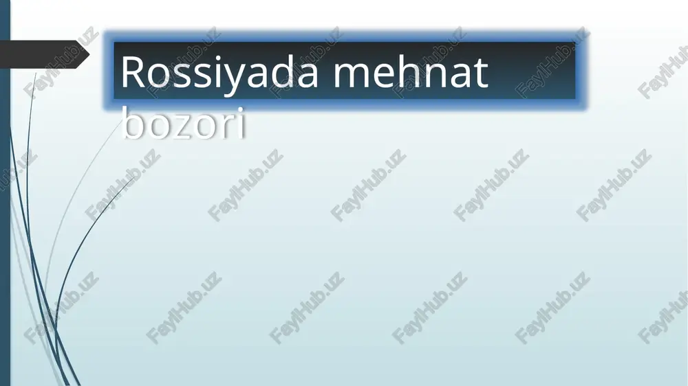 rossiya damehnat bozori — PPTX