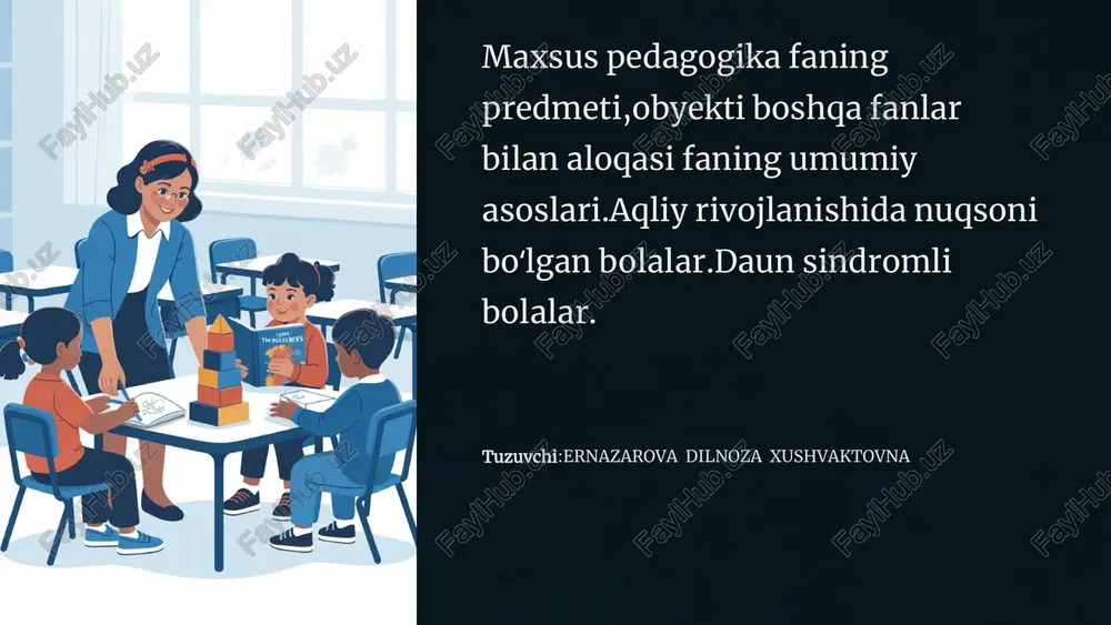 maxsus pedagogika fani — PPTX
