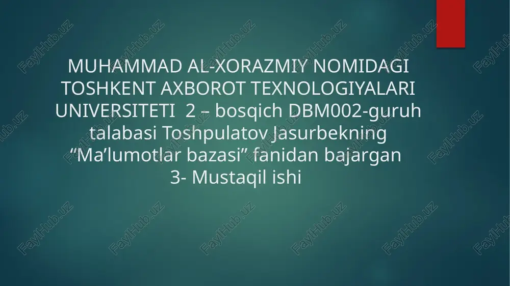 having standart so‘zlar yaratish — PPTX