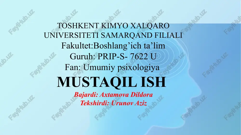 umumiypsixologiya — PPTX