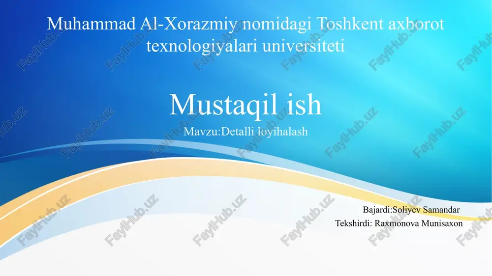 detalli loyihalash — PPTX