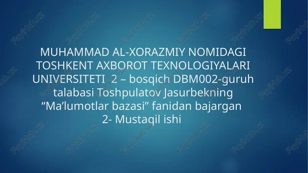laboratoriya ishi — PPTX