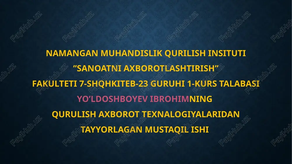 power point dasturida ishlash — PPTX