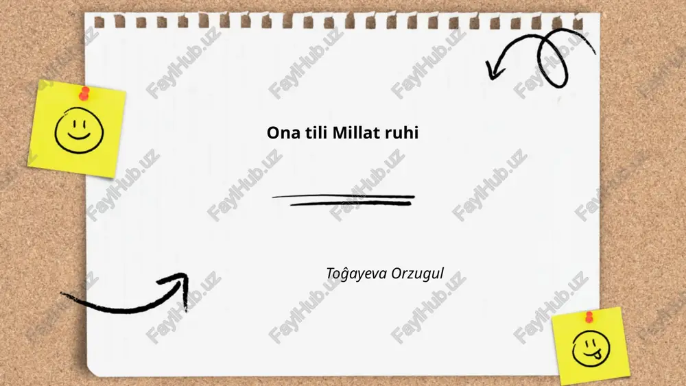 ona tili millat ruhi — PPTX