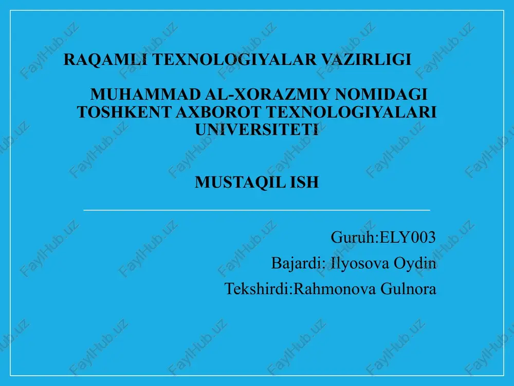 barqaror rivojlanish maqsadlari — PPTX