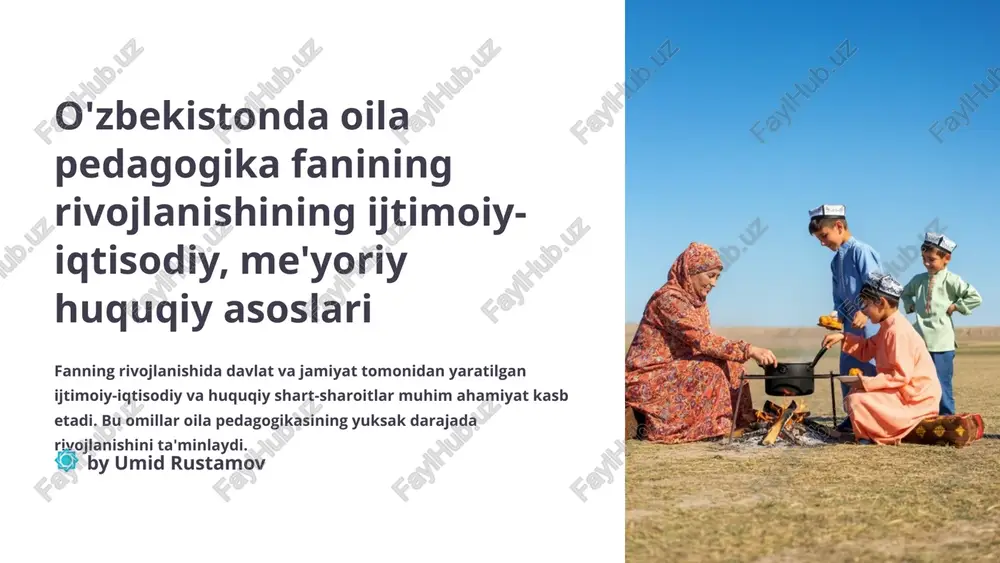 oila pedagogikasi — PPTX
