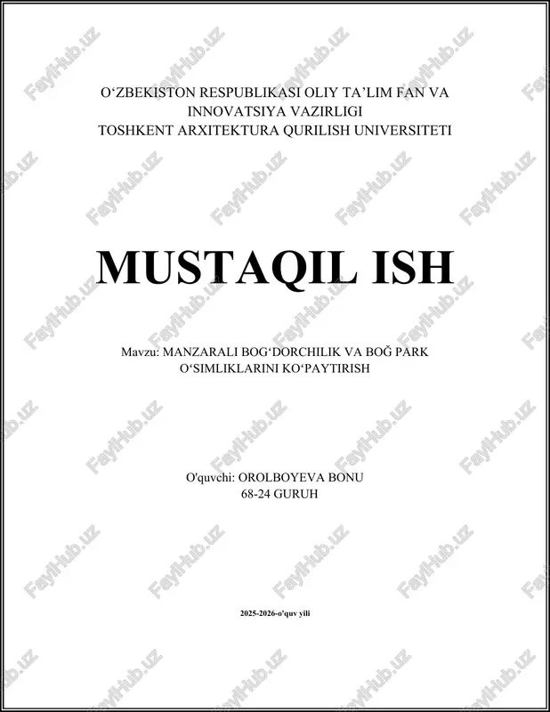 urugʻ bilan koʻpaytirish — DOCX