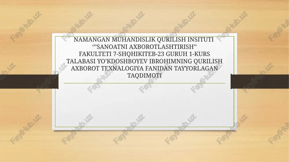 micrasoft excel dasturi — PPTX