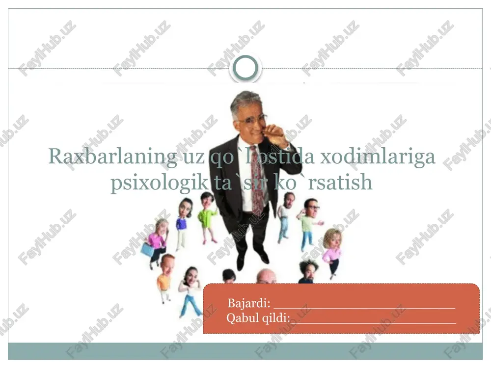 raxbar psixologiyasi — PPTX
