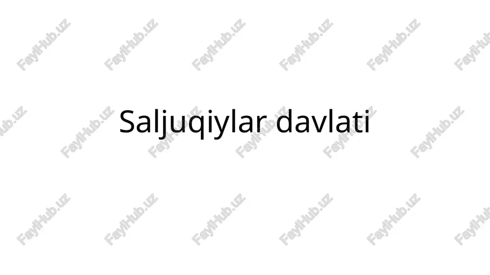 saljuqiylardavlati — PPTX