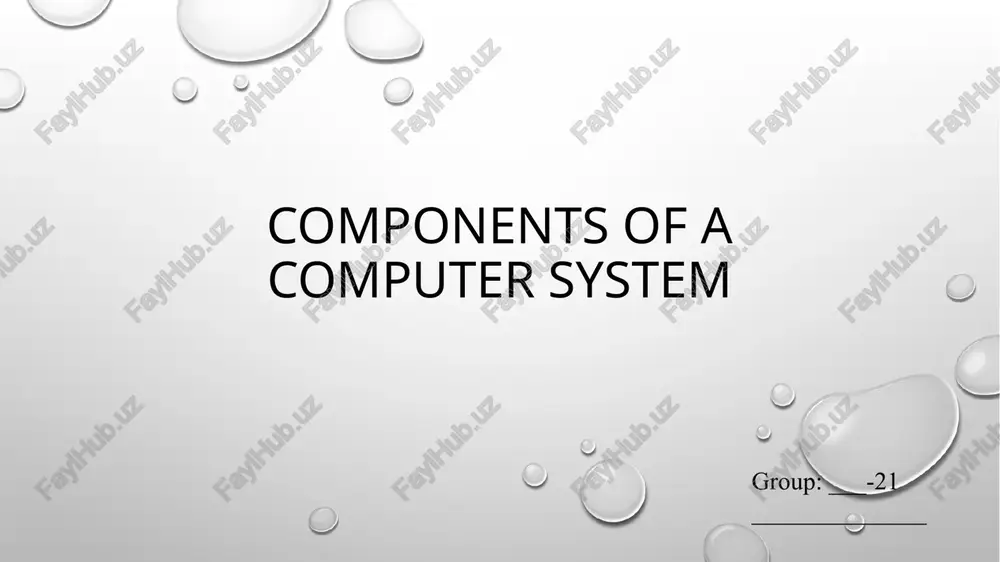 components of a computer system — PPTX