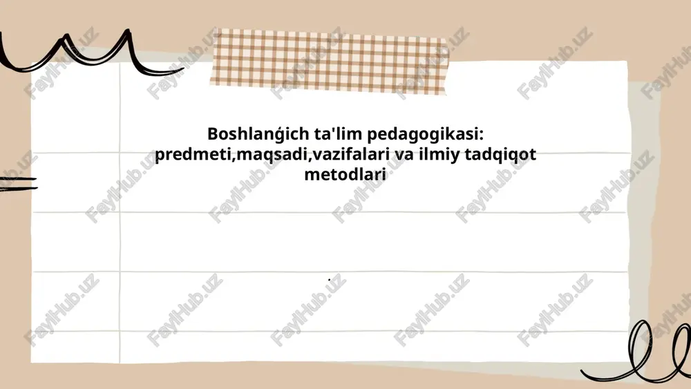boshlanģich ta'lim pedagogikasi — PPTX
