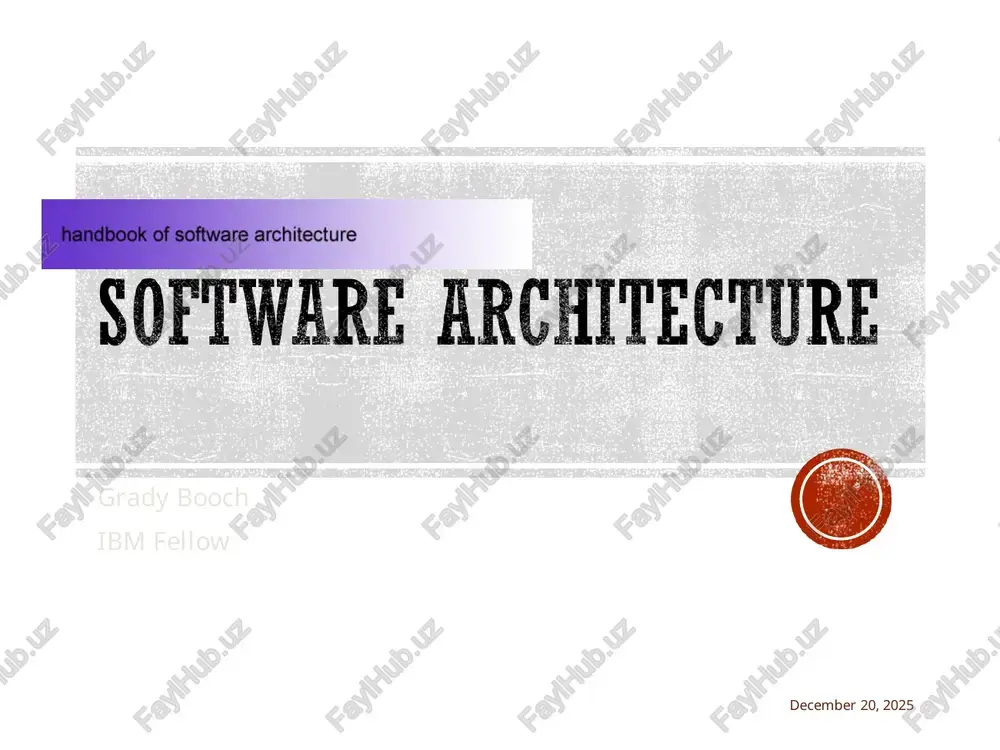 software architecture — PPT