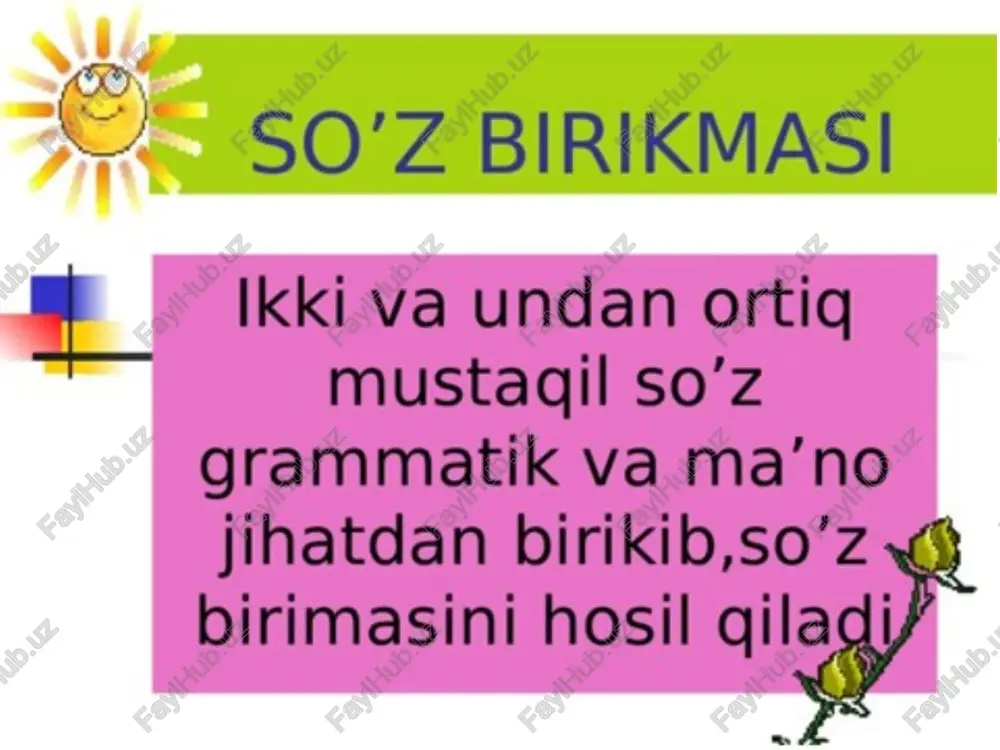 so‘z birikmasi — PPT