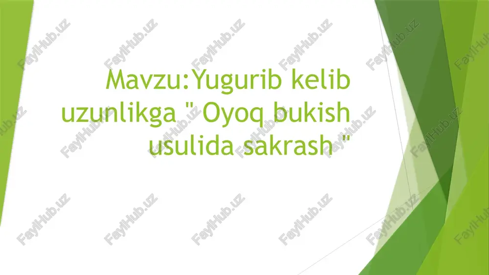 yugurib kelish — PPTX