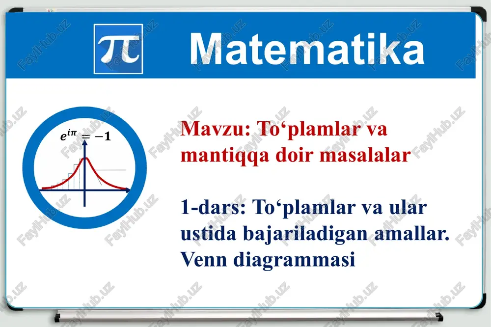 to‘plamlar va mantiqdoir masalalar — PPTX