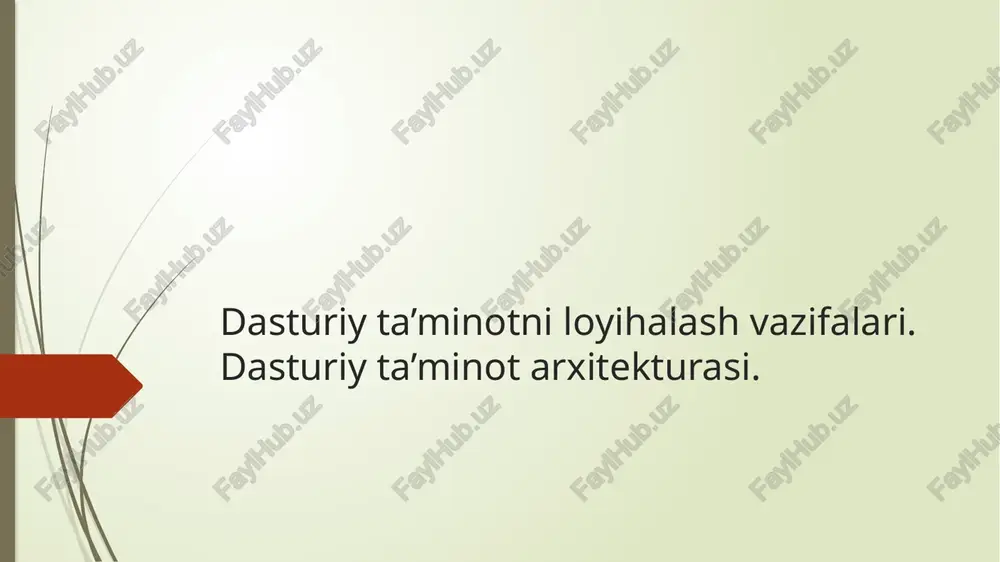 dasturiyta’minotniloyihalash — PPTX