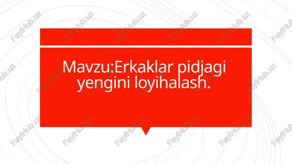 erkaklar pidjagi — PPTX