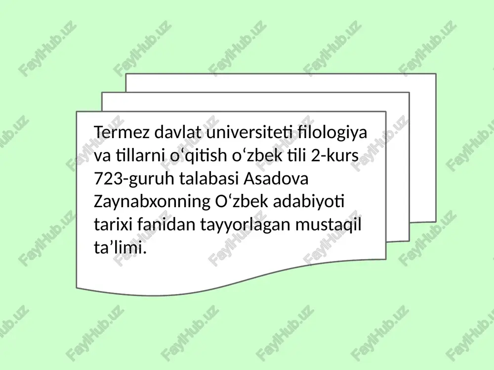xalq qissalari — PPTX