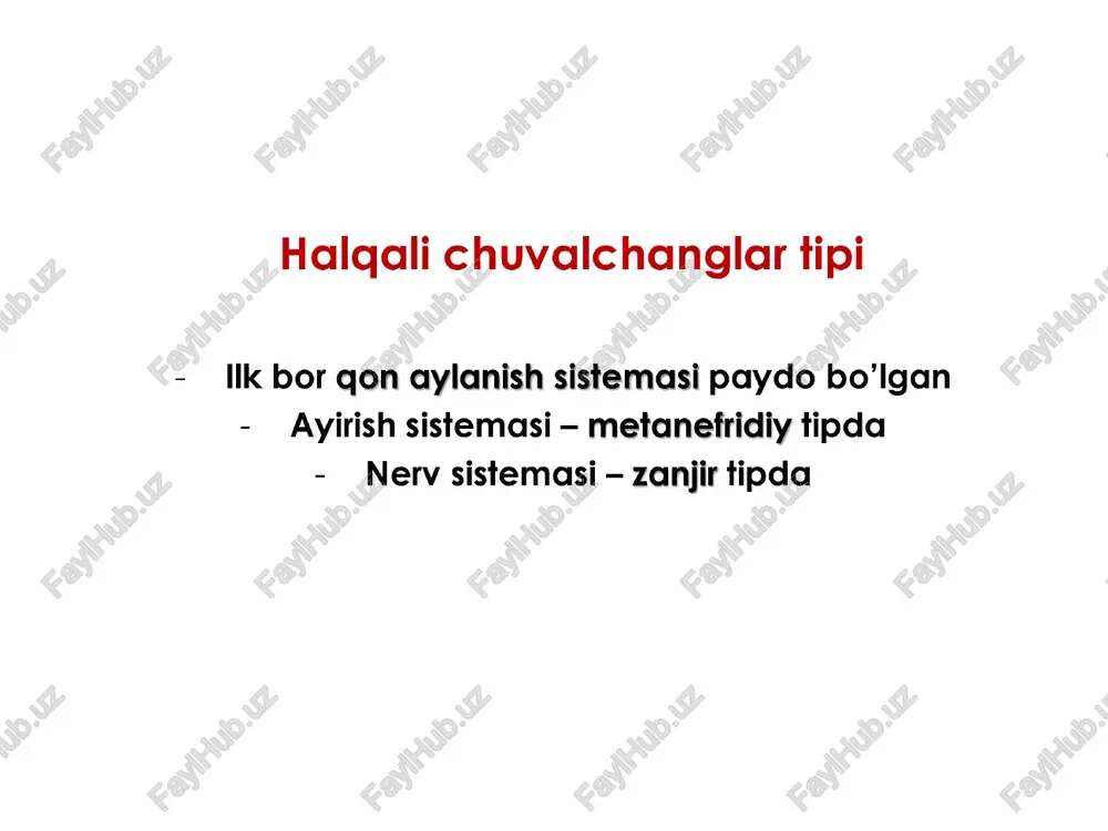 halgali chuvalchanglar tipi — PPTX