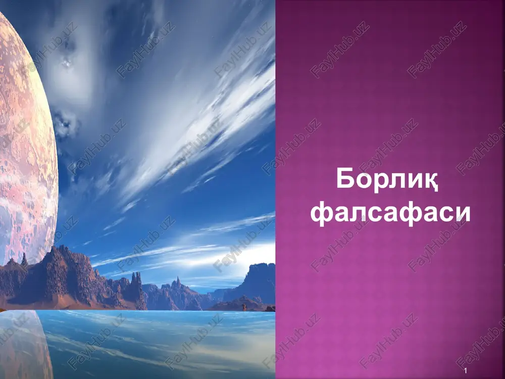 borliq falsafasi — PPT