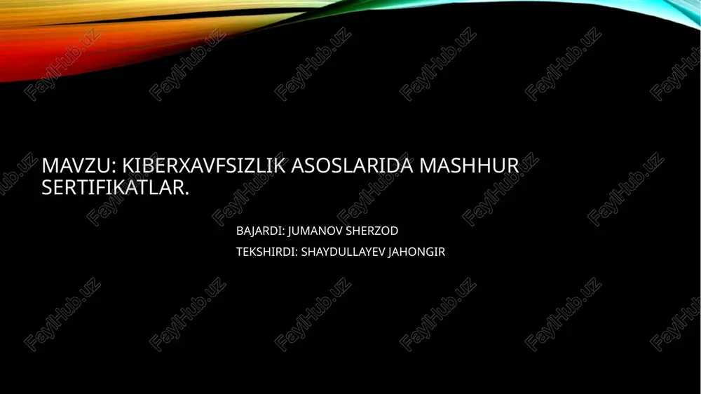 kiberxavfsizlik — PPTX
