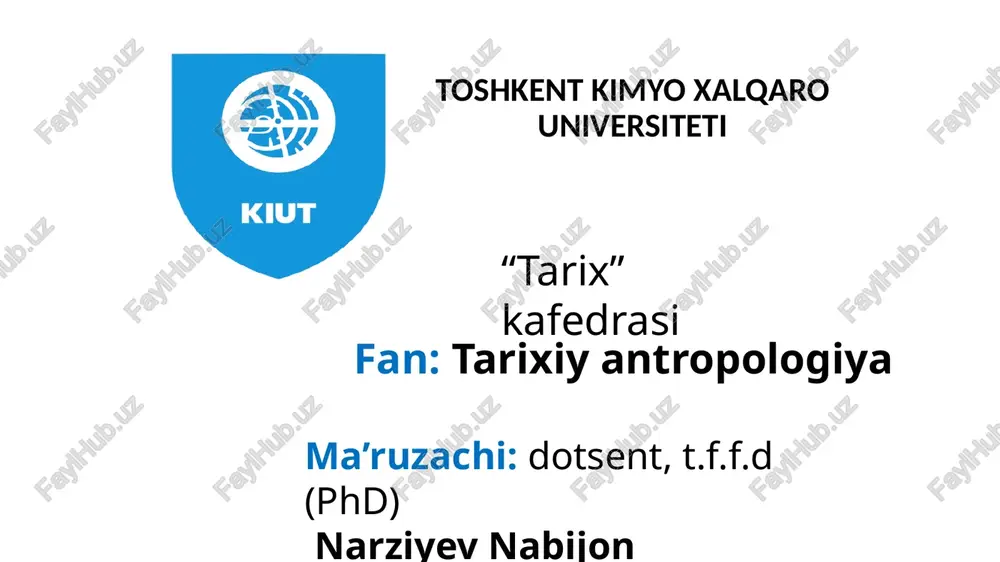 tarixiy antropologiya — PPTX