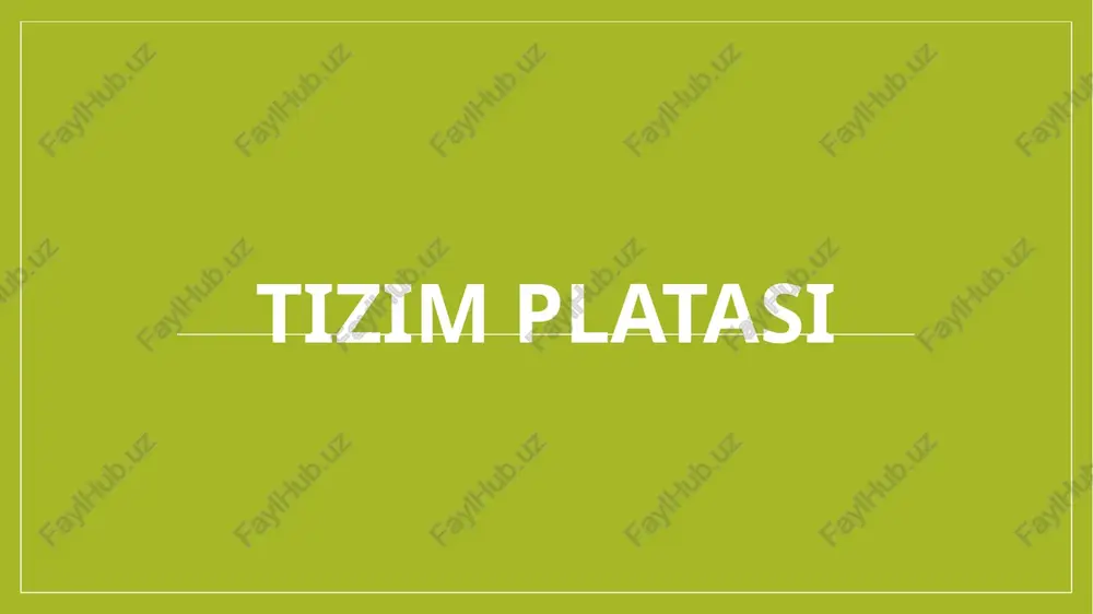 tizimplatasi — PPTX