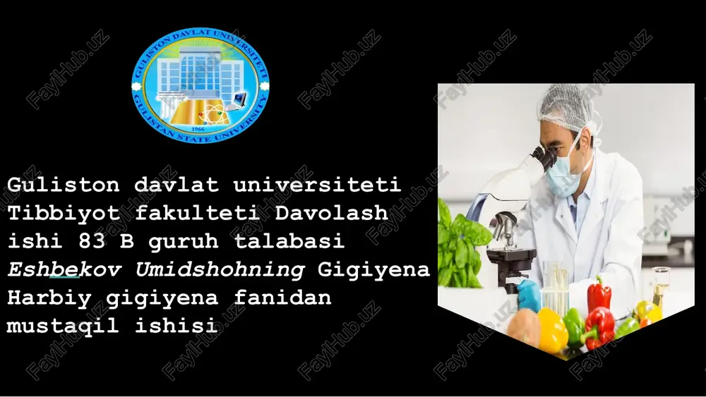 adekvat ovqatlanishni baholash — PPTX