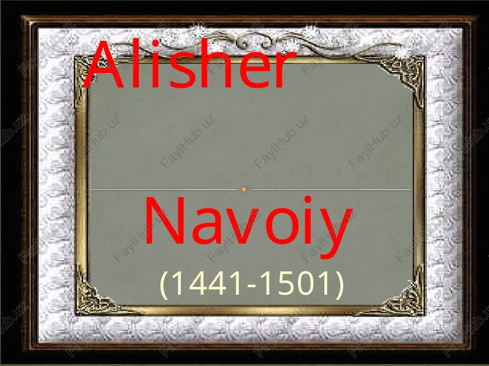 nizomiddin mir alisher navoiy — PPTX
